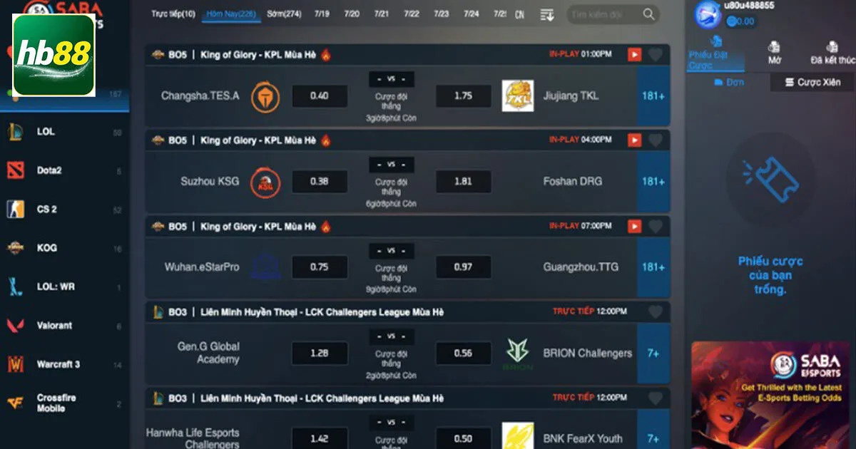 Hướng dẫn tham gia bóng đá SABA